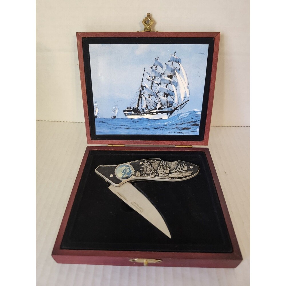 Stainless Steel Knife In Wooden Box